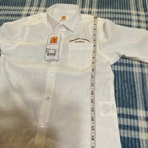 White simply the best boys Oxford shirt ls 8137 white 10